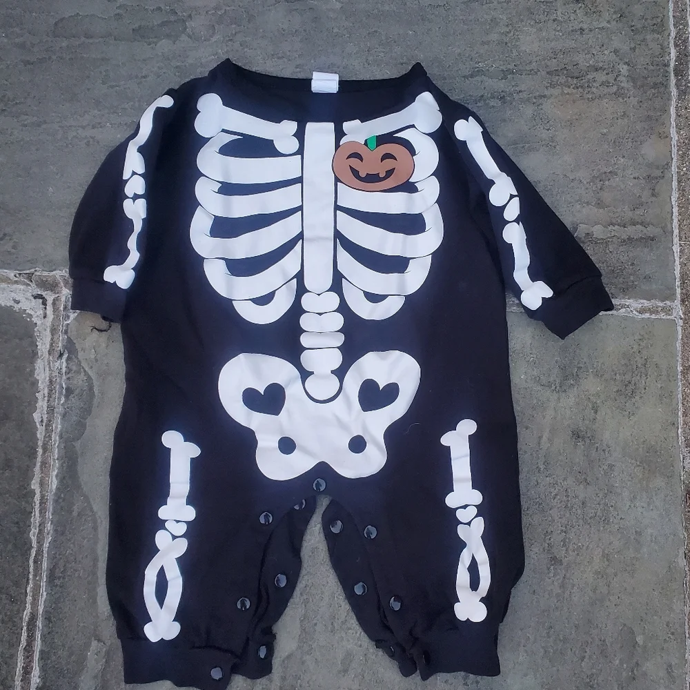 Skeleton Baby Halloween Costume Size 18-24m